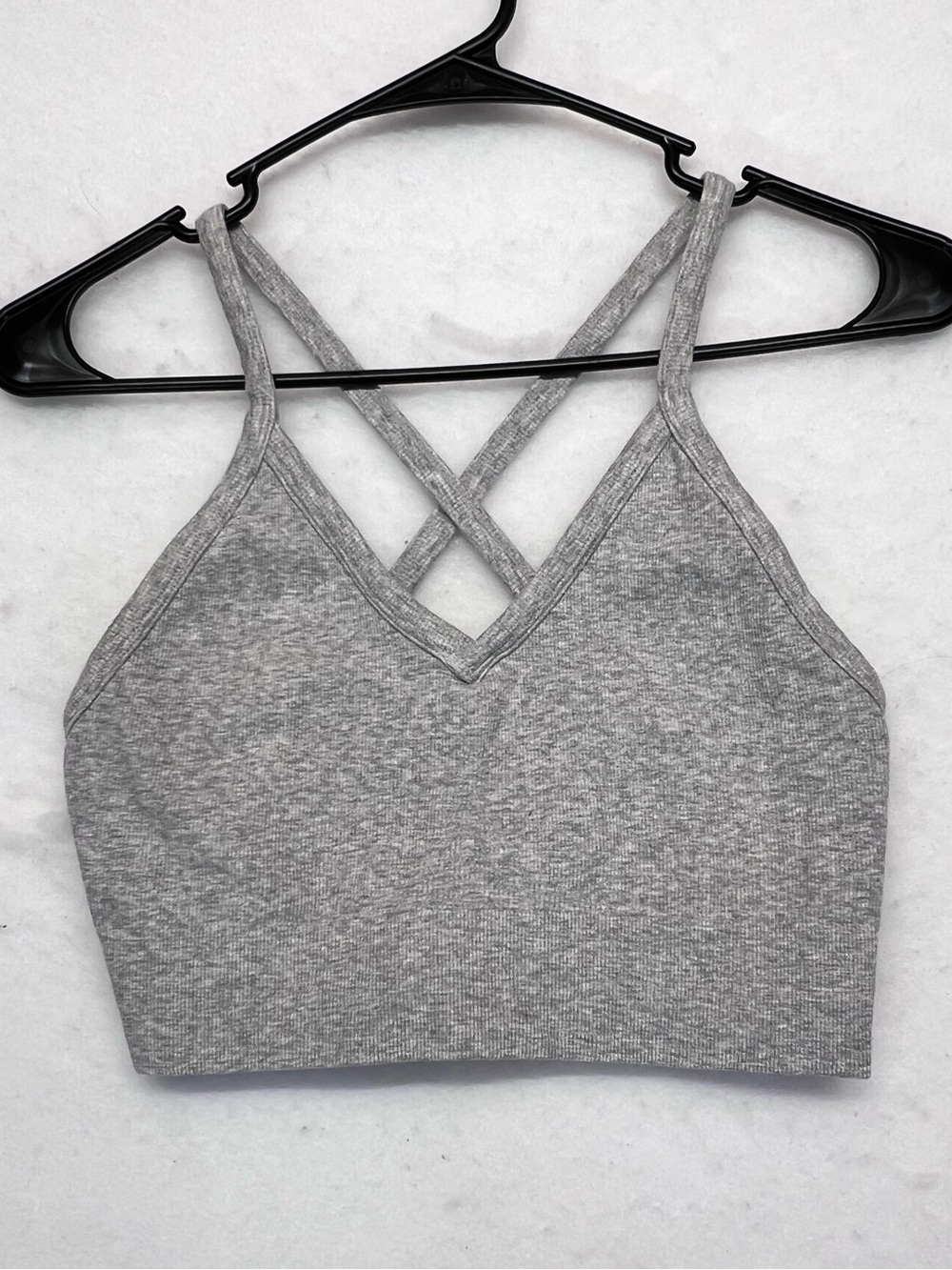 ALO Yoga Heather Gray Sports Bra